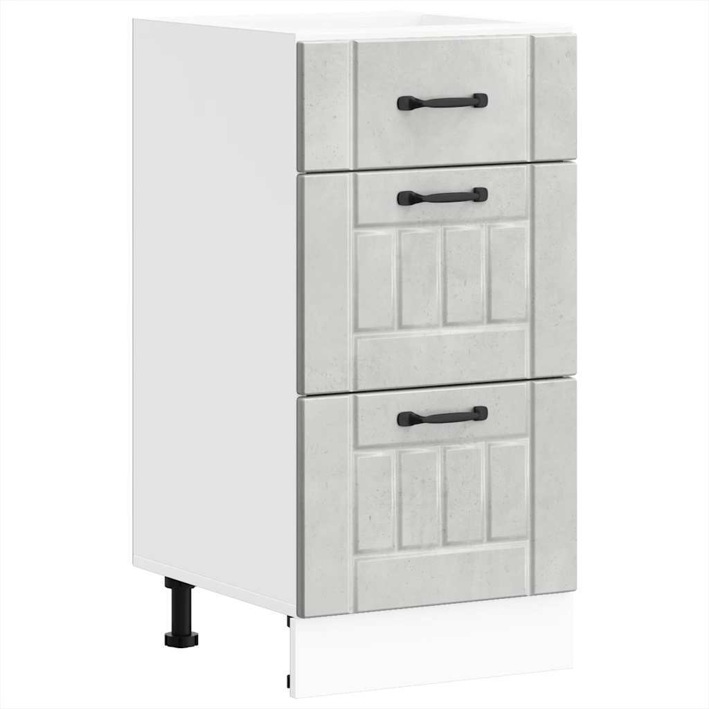 Base da Cucina Lucca Grigio Cemento in Legno Multistrato 854234