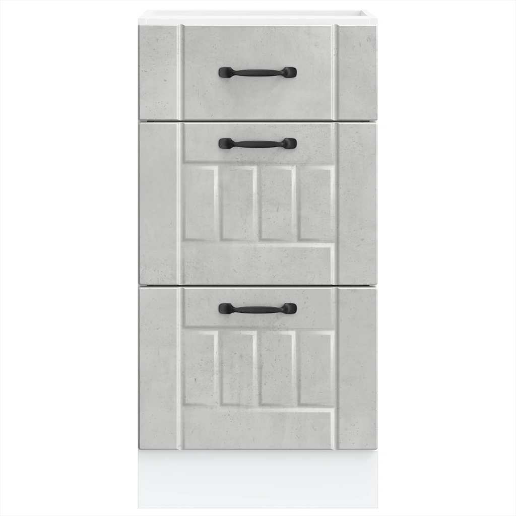 Base da Cucina Lucca Grigio Cemento in Legno Multistrato 854234