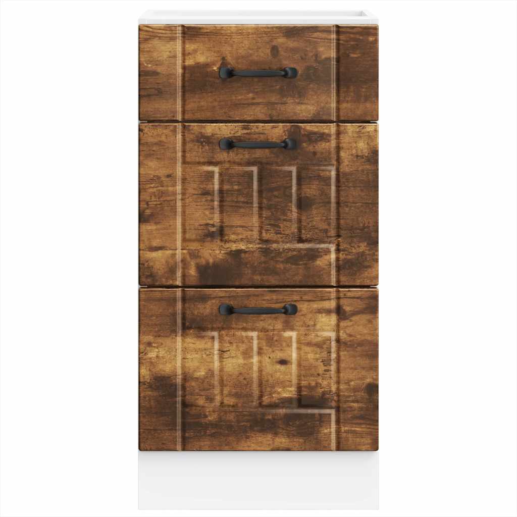 Base da Cucina Lucca Rovere Fumo in Legno Multistrato 854235