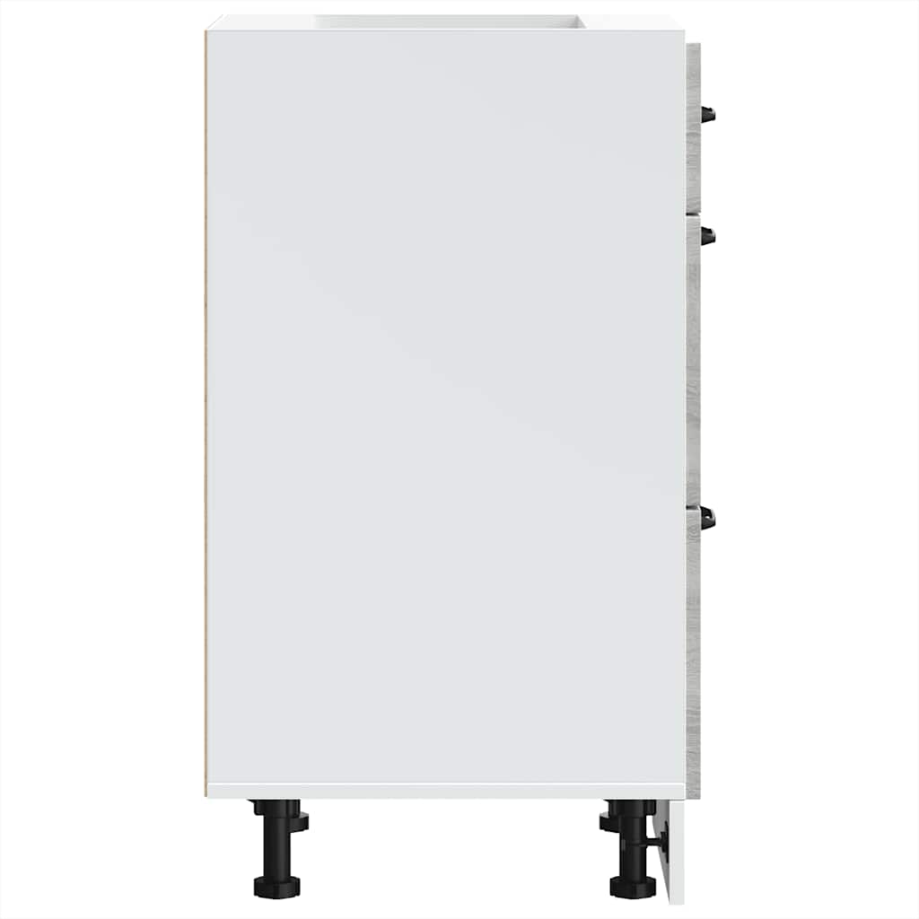 Base da Cucina-Mobile Base da Cucina Lucca Grigio Sonoma in Legno Multistrato 120130