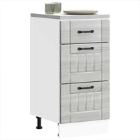 Base da Cucina-Mobile Base da Cucina Lucca Grigio Sonoma in Legno Multistrato 120130