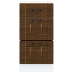 Base da Cucina Lucca Rovere Marrone in Legno Multistrato 854237