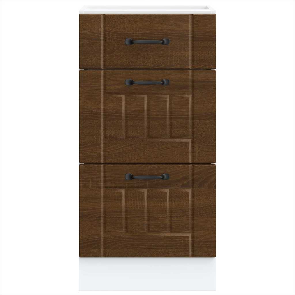 Base da Cucina Lucca Rovere Marrone in Legno Multistrato