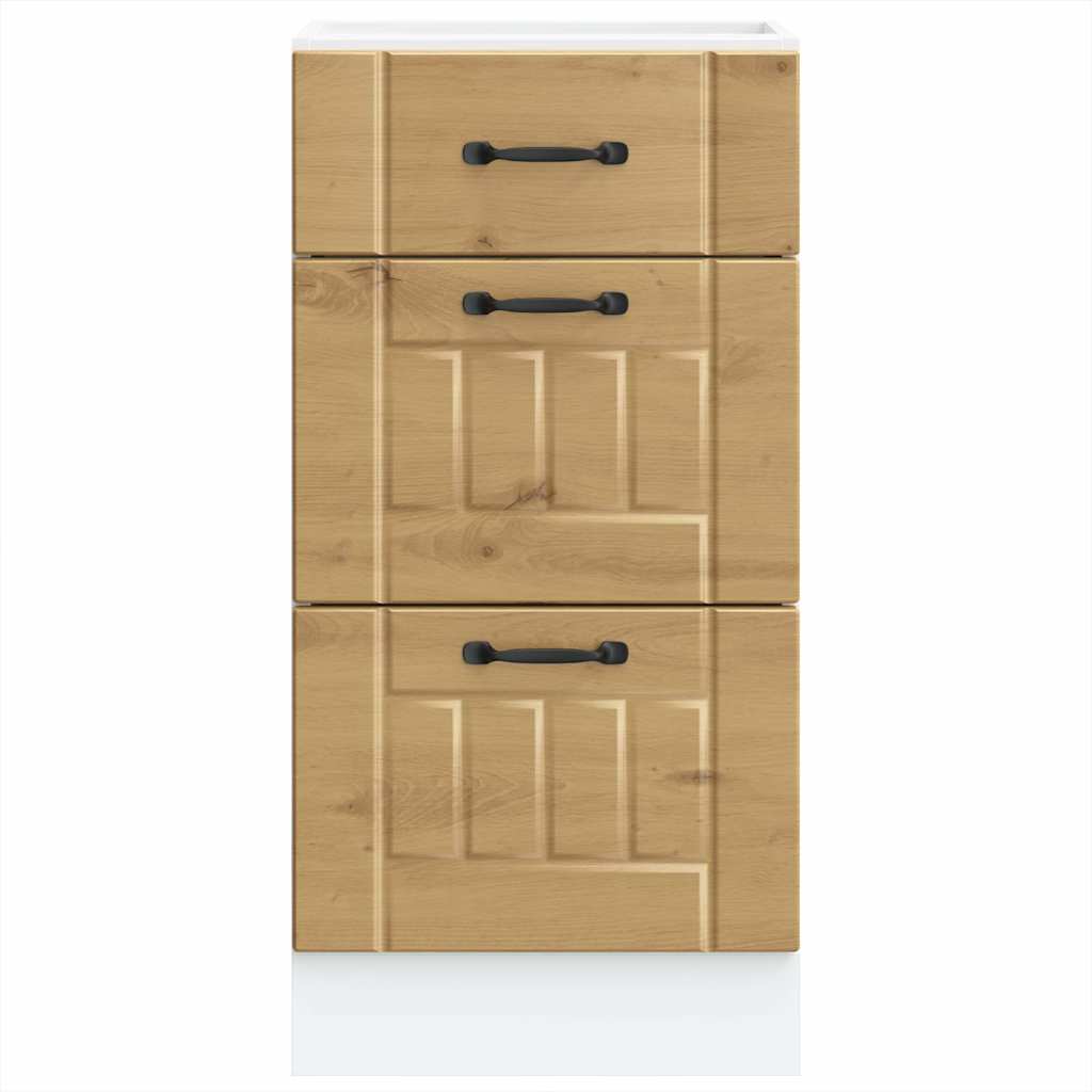 Base da Cucina Lucca Rovere Artigianale in Legno Multistrato 854239