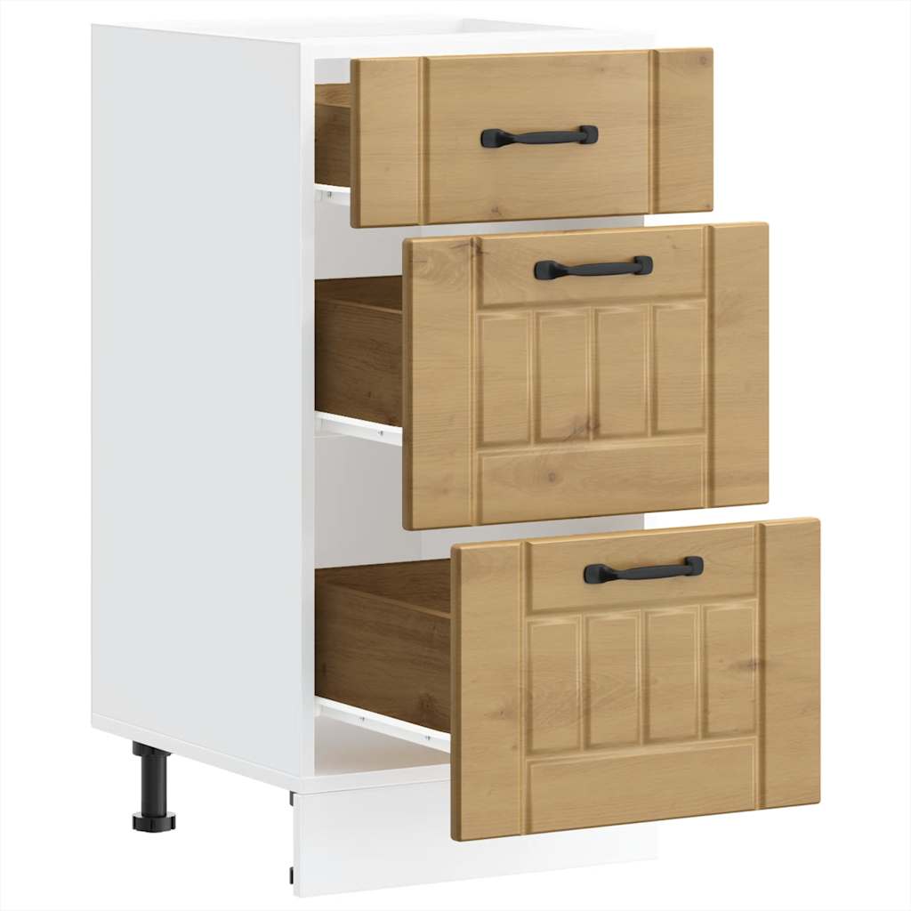 vidaXL Base da Cucina Lucca Rovere Artigianale in Legno Multistrato