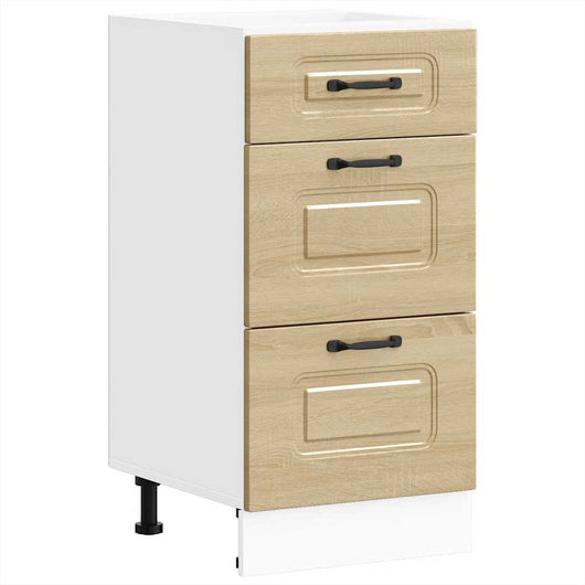 Mobiletto da cucina "Kalmar" Bianco lucido in legno ingegnerizzato 854242