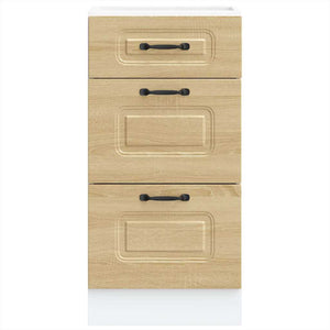 Mobiletto da cucina "Kalmar" Bianco lucido in legno ingegnerizzato 854242