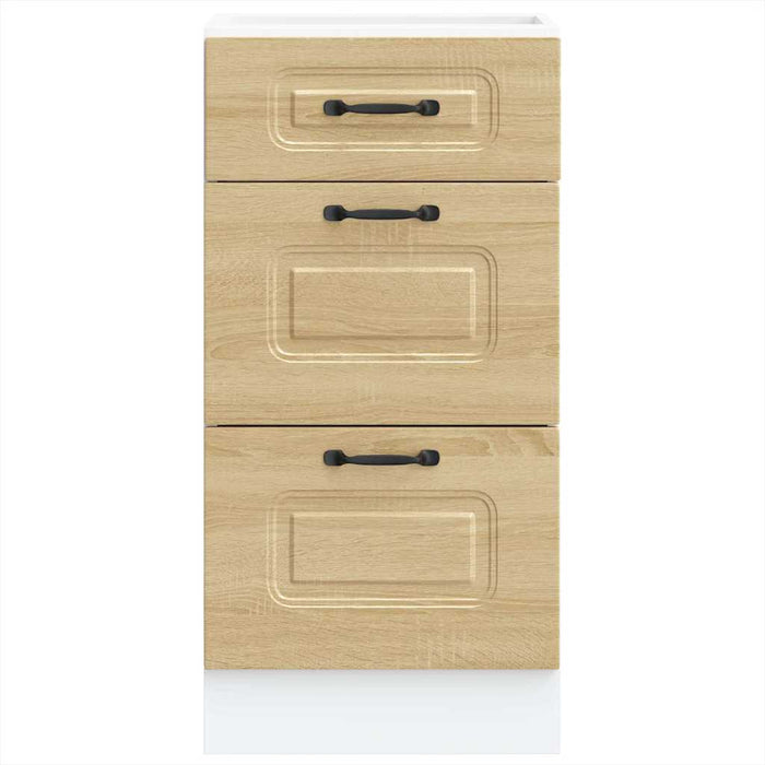 Mobiletto da cucina "Kalmar" Bianco lucido in legno ingegnerizzato 854242