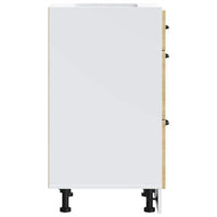 Mobiletto da cucina-Armadio da cucina "Kalmar" Bianco lucido in legno ingegnerizzato 586894