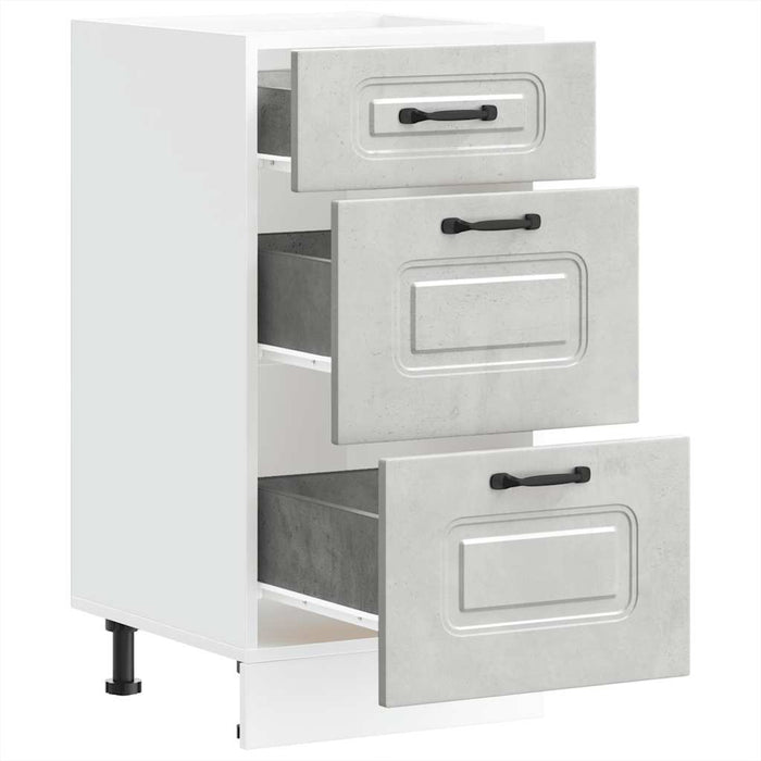 Base da Cucina-Mobile Base da Cucina Kalmar Grigio Cemento in Legno Multistrato 550852