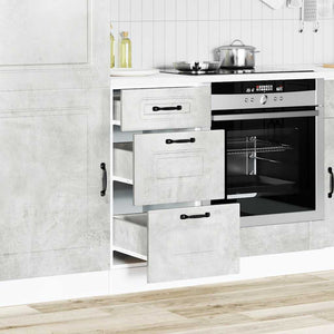 Base da Cucina Kalmar Grigio Cemento in Legno Multistrato 854244