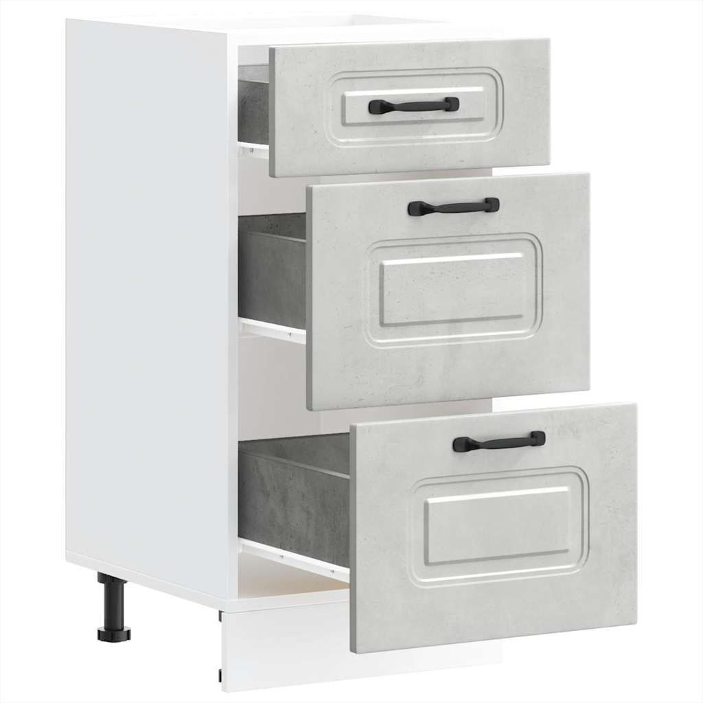 Base da Cucina Kalmar Grigio Cemento in Legno Multistrato 854244