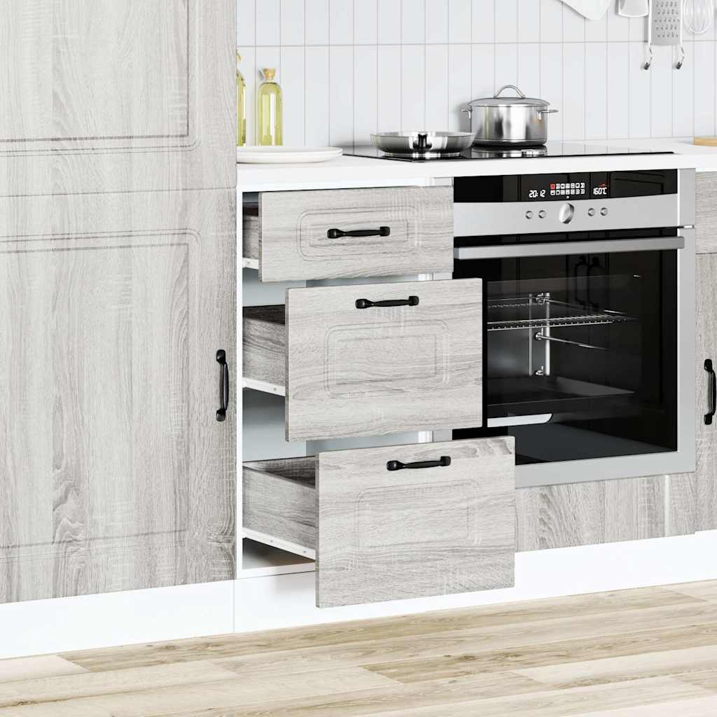 vidaXL Base da Cucina Kalmar Grigio Sonoma in Legno Multistrato