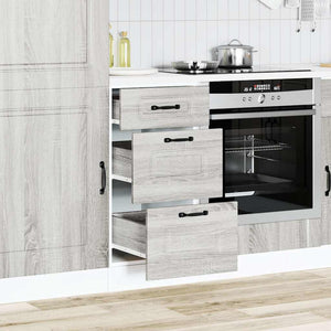 vidaXL Base da Cucina Kalmar Grigio Sonoma in Legno Multistrato