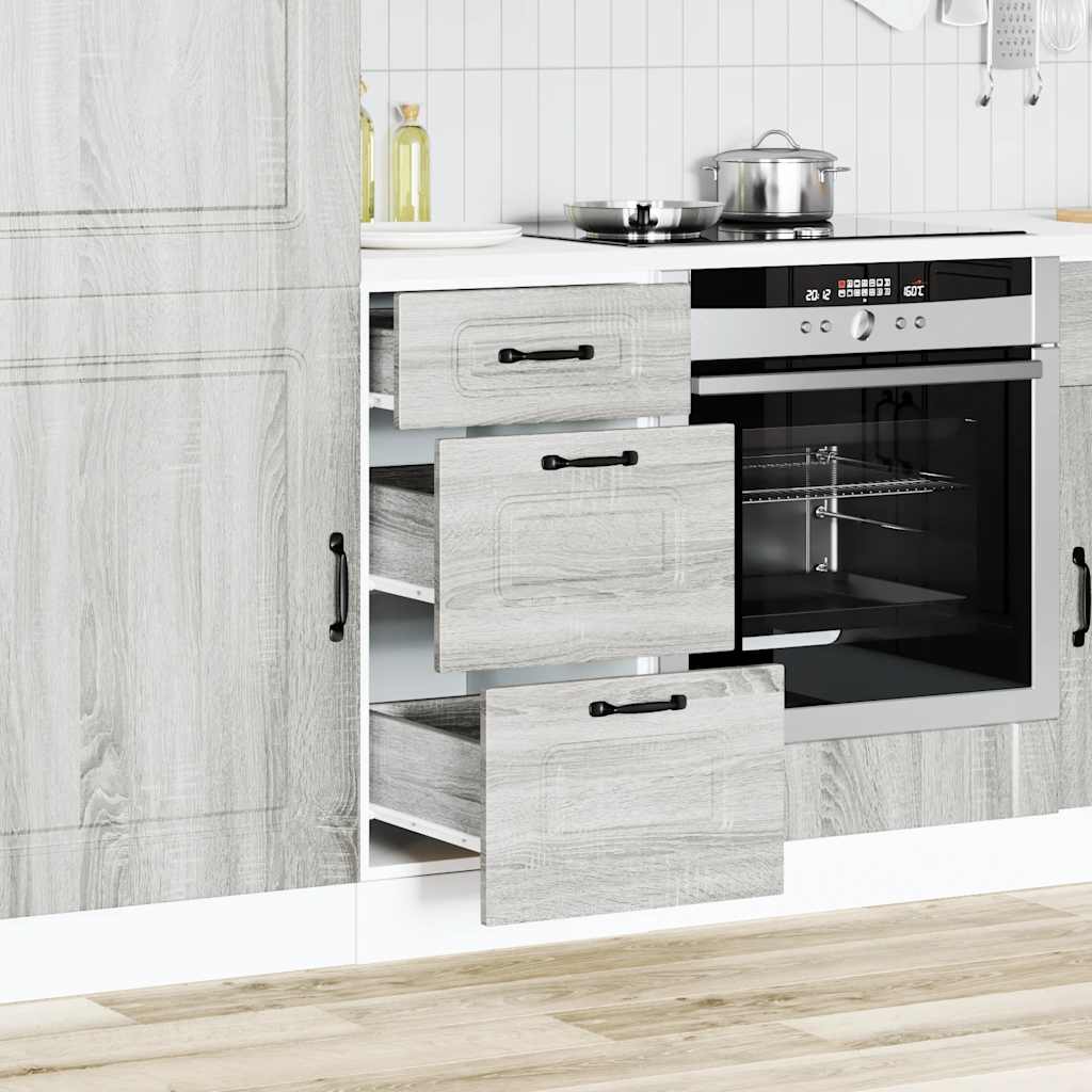 Base da Cucina Kalmar Grigio Sonoma in Legno Multistrato 854246