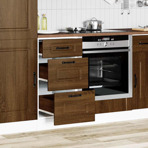 vidaXL Base da Cucina Kalmar Rovere Marrone in Legno Multistrato