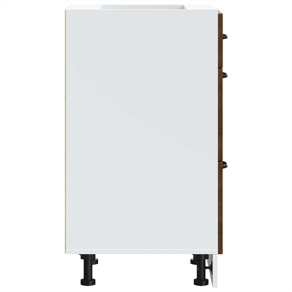 vidaXL Base da Cucina Kalmar Rovere Marrone in Legno Multistrato