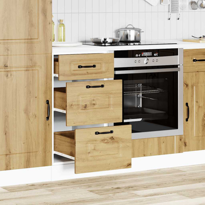 Base da Cucina Kalmar Rovere Artigianale in Legno Multistrato 854249