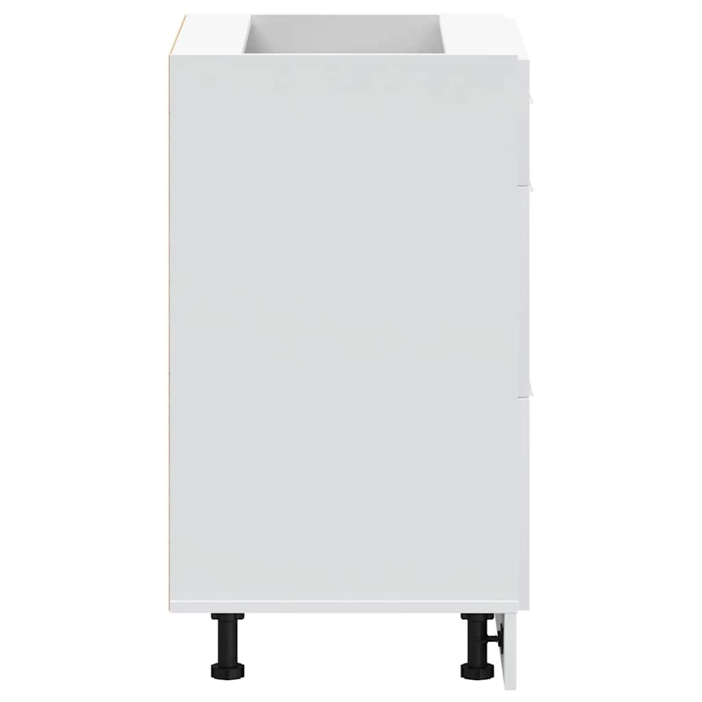 vidaXL Base da Cucina “Lyon” Bianco in Legno Multistrato