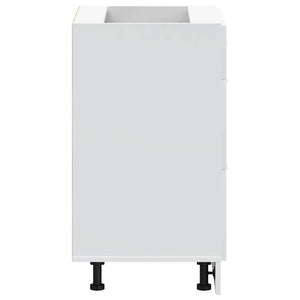 vidaXL Base da Cucina “Lyon” Bianco in Legno Multistrato