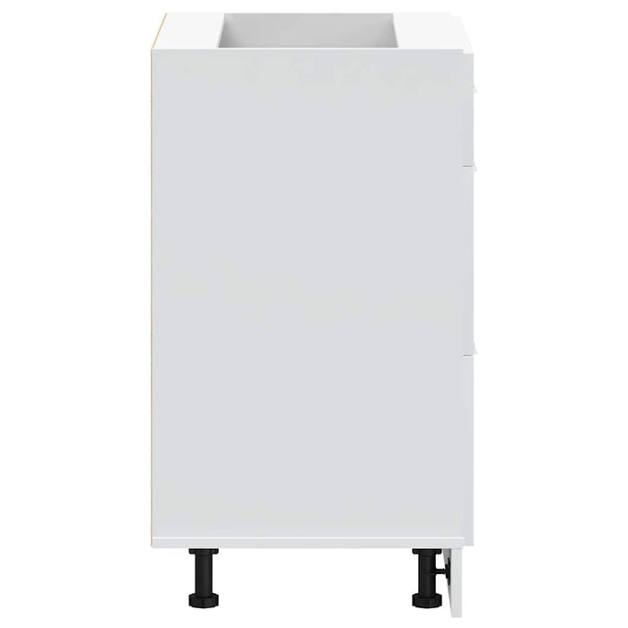 vidaXL Base da Cucina “Lyon” Bianco in Legno Multistrato