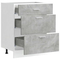 vidaXL Base da Cucina “Lyon” Grigio Cemento in Legno Multistrato