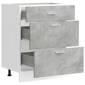 vidaXL Base da Cucina “Lyon” Grigio Cemento in Legno Multistrato
