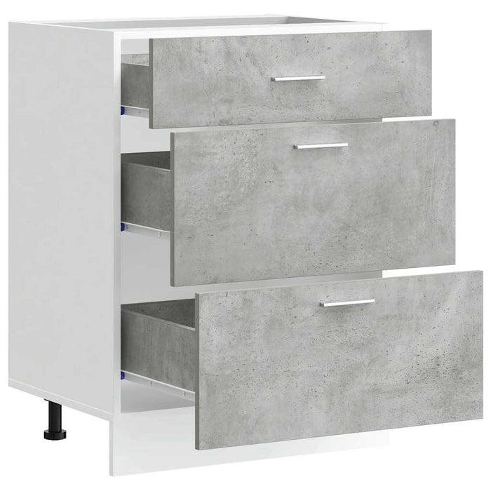 vidaXL Base da Cucina “Lyon” Grigio Cemento in Legno Multistrato