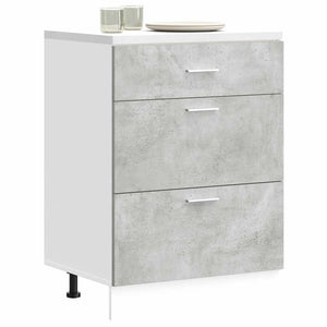 vidaXL Base da Cucina “Lyon” Grigio Cemento in Legno Multistrato