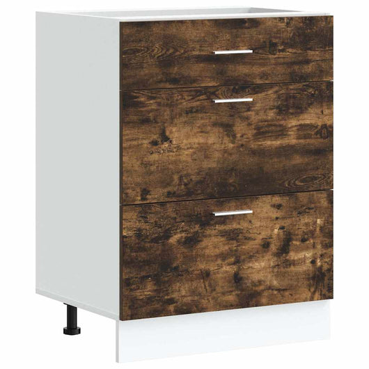 Base da Cucina-Mobile Base da Cucina ¡°Lyon¡± Rovere Fumo in Legno Multistrato