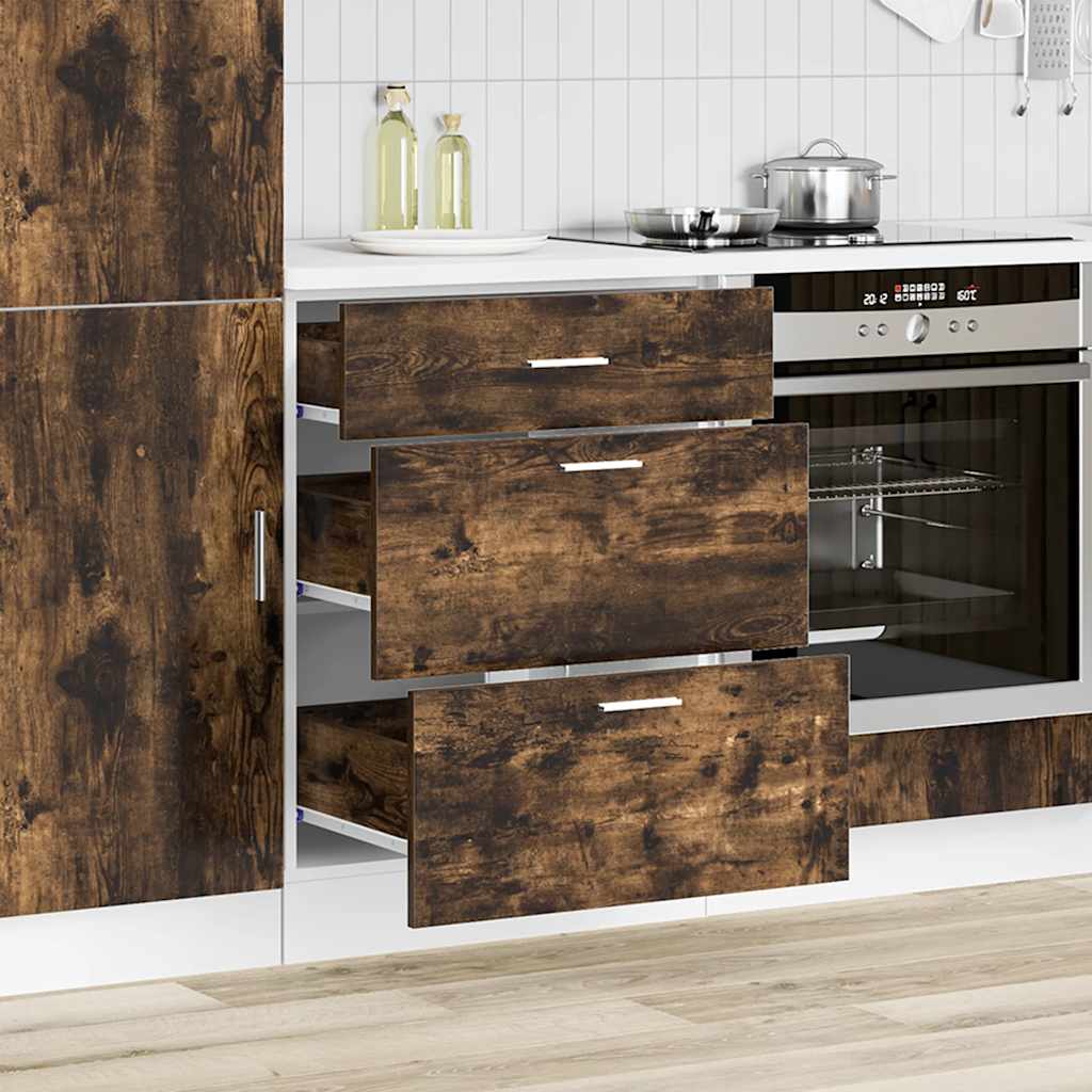 Base da Cucina Lyon Rovere Fumo in Legno Multistrato