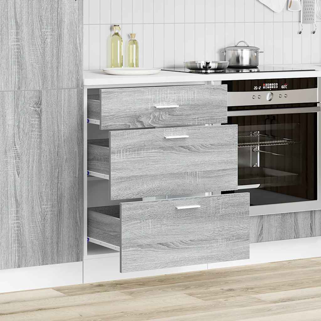 Base da Cucina “Lyon” Grigio Sonoma in Legno Multistrato 854255