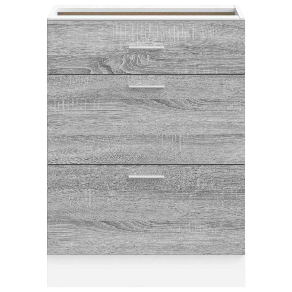 Base da Cucina “Lyon” Grigio Sonoma in Legno Multistrato 854255