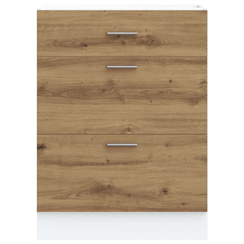 Base da Cucina “Lyon” Rovere Artigianale Legno Multistrato 854258