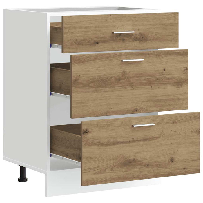 Base da Cucina “Lyon” Rovere Artigianale Legno Multistrato 854258