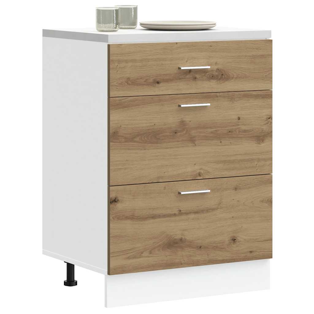 Base da Cucina-Mobile Base da Cucina ¡°Lyon¡± Rovere Artigianale Legno Multistrato