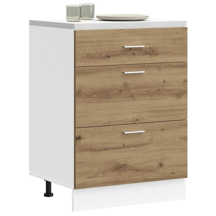 Base da Cucina-Mobile Base da Cucina ¡°Lyon¡± Rovere Artigianale Legno Multistrato