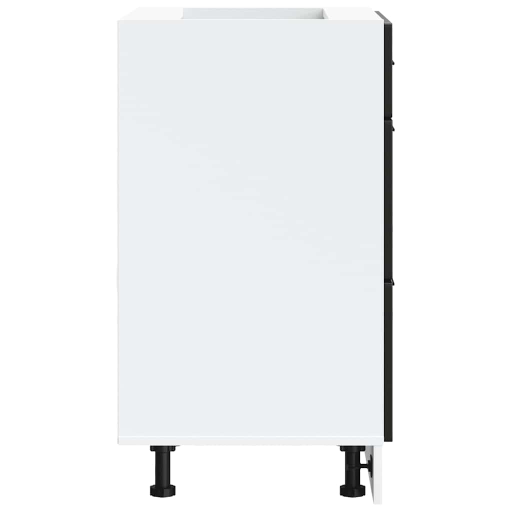 Mobiletto da cucina-Armadio da cucina "Porto" nero in legno ingegnerizzato 245433