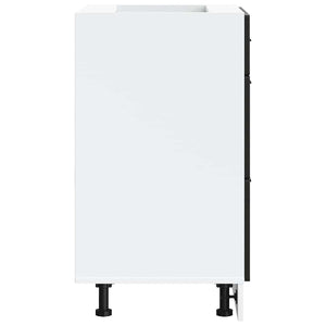 Mobiletto da cucina-Armadio da cucina "Porto" nero in legno ingegnerizzato 245433