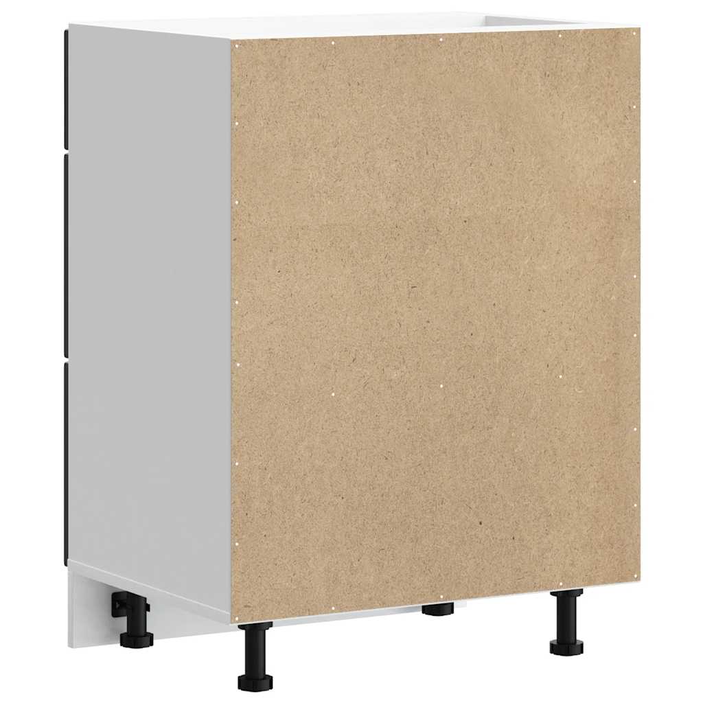 Mobiletto da cucina-Armadio da cucina "Porto" nero in legno ingegnerizzato 245433