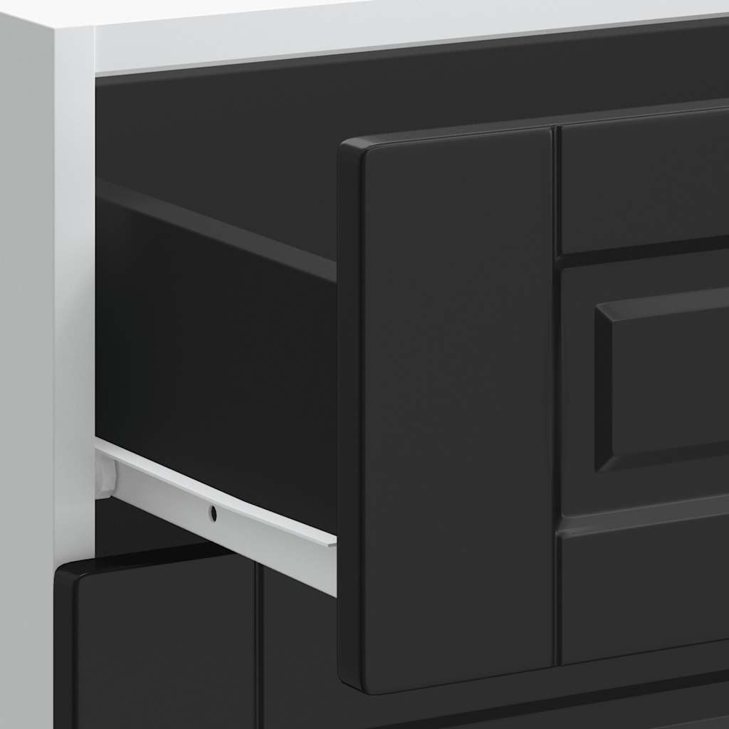 Mobiletto da cucina-Armadio da cucina "Porto" nero in legno ingegnerizzato 245433
