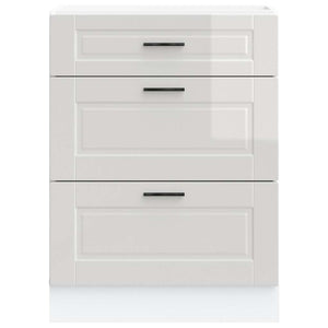 Mobiletto da cucina "Porto" Bianco lucido in legno ingegnerizzato 854261