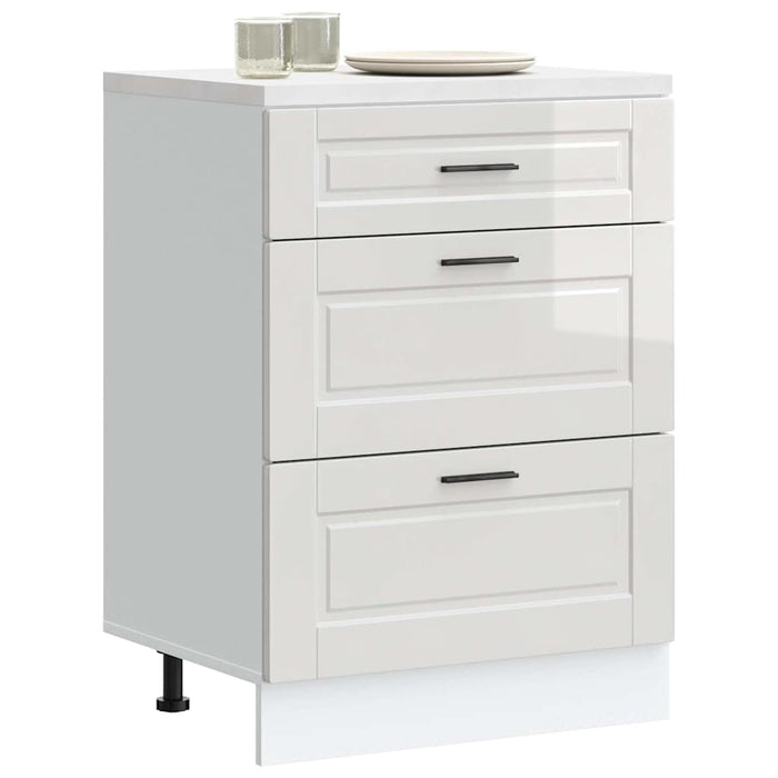 Mobiletto da cucina "Porto" Bianco lucido in legno ingegnerizzato 854261