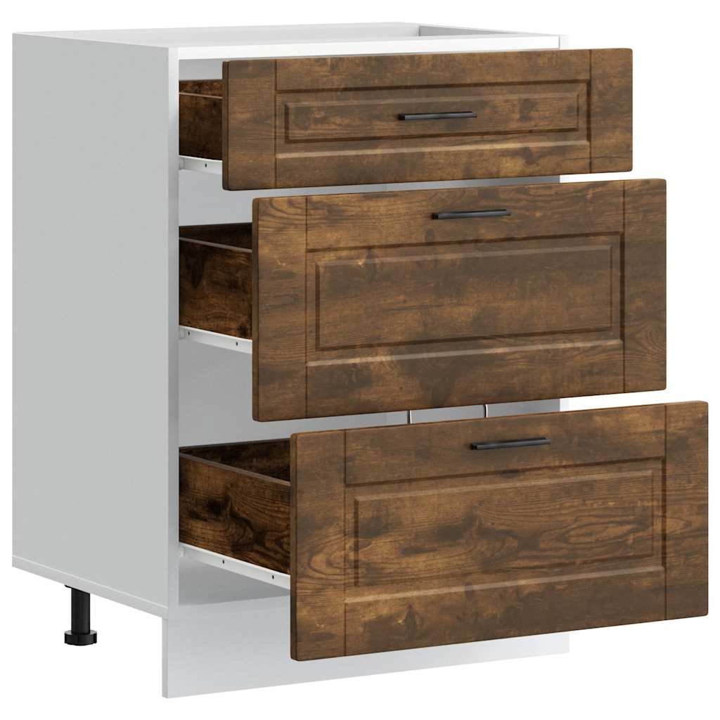 Base da Cucina-Mobile Base da Cucina Porto Rovere Fumo in Legno Multistrato 126565