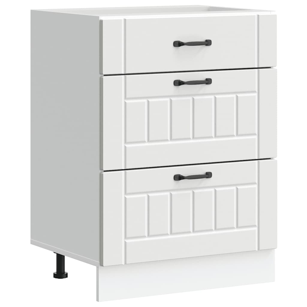 Base da Cucina-Mobile Base da Cucina Lucca Bianco in Legno Multistrato 166811