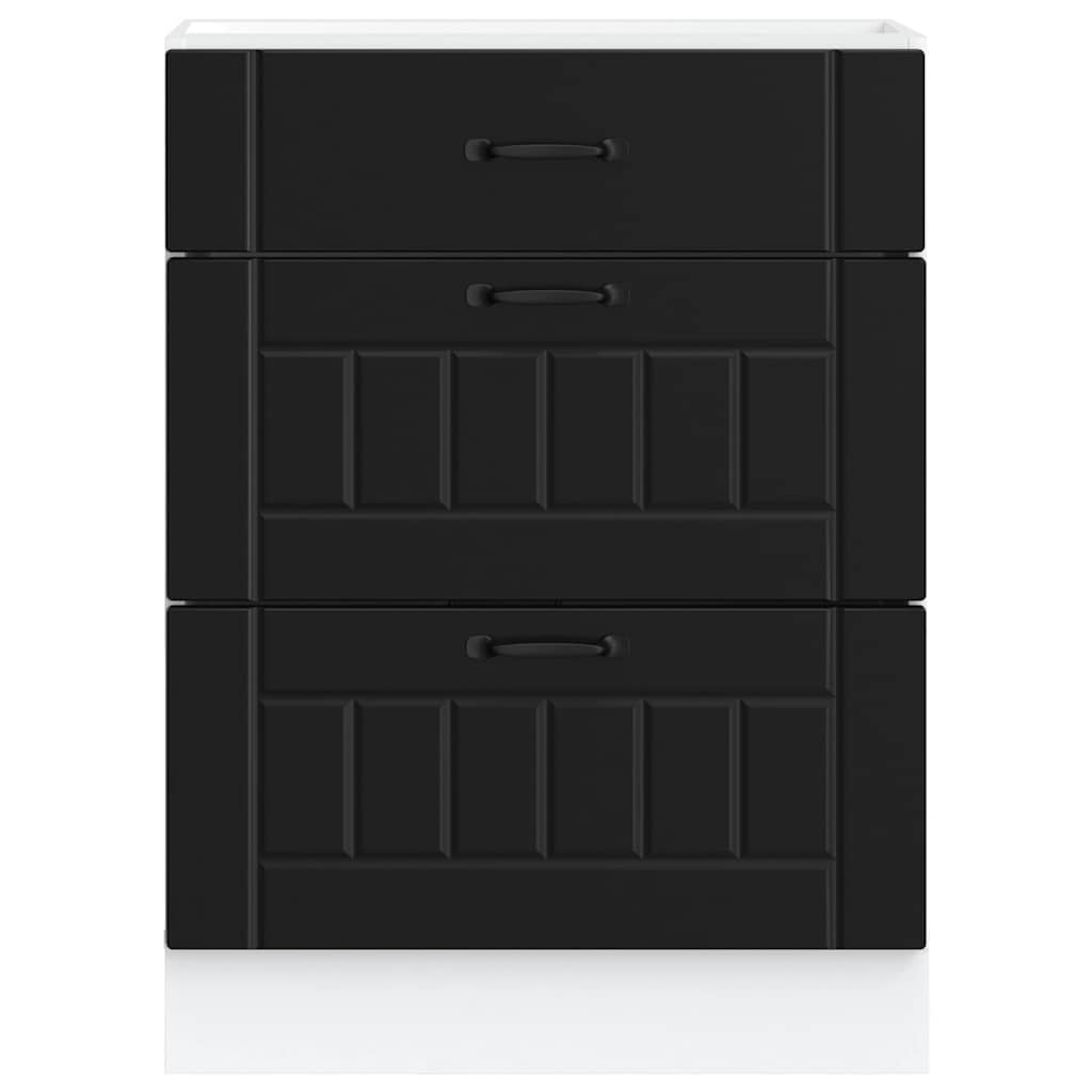 Mobiletto da cucina "Lucca" Nero in legno ingegnerizzato 854270