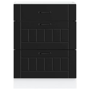 Mobiletto da cucina "Lucca" Nero in legno ingegnerizzato 854270