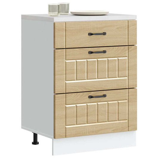 vidaXL Base da Cucina Lucca Rovere Sonoma in Legno Multistrato