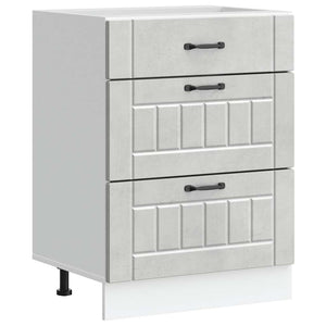 Base da Cucina-Mobile Base da Cucina Lucca Grigio Cemento in Legno Multistrato 561213