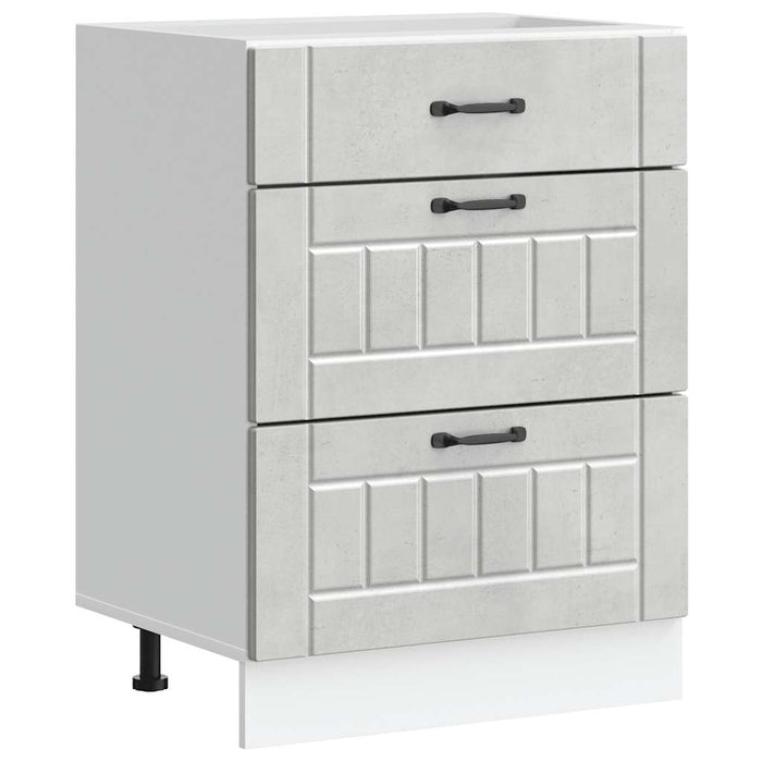 Base da Cucina-Mobile Base da Cucina Lucca Grigio Cemento in Legno Multistrato 561213